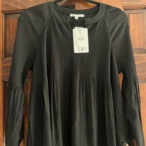 Brand new, never worn, tags on black dressy DR2 blouse